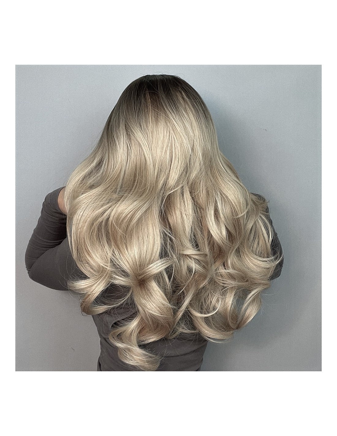 Peruca Par Sintetic IRMA Ombre Saten Inchis/ Blond Cenusiu