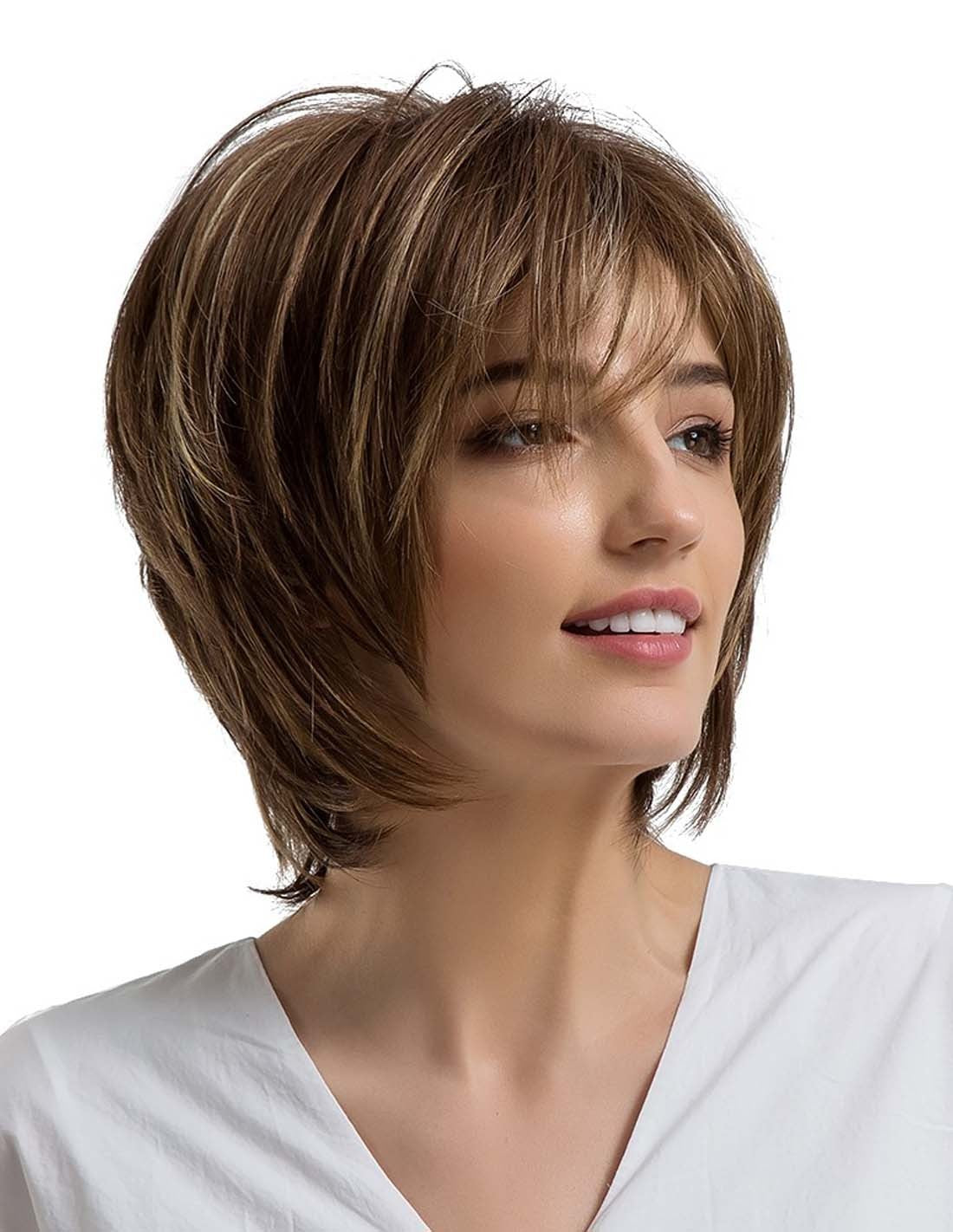 Peruca Par Sintetic OPAL Castaniu/Suvite Caramel