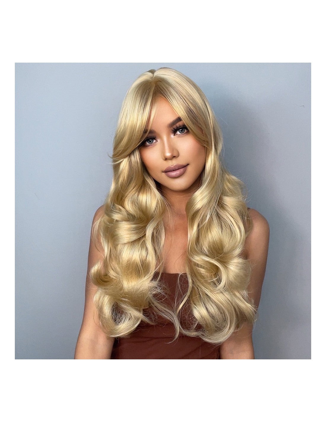 Peruca Par Sintetic FAUSTINA Suvitat Blond Auriu/Blond Platinat