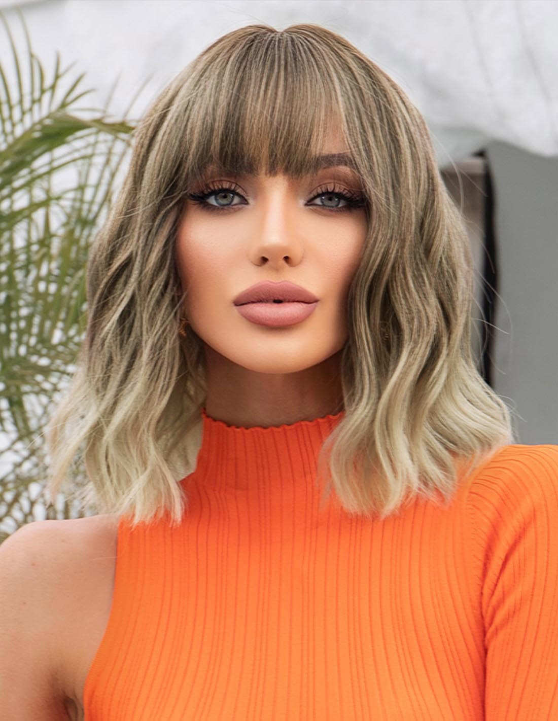 Peruca Par Sintetic MAHIMA Ombre Saten Deschis/Blond Cenusiu