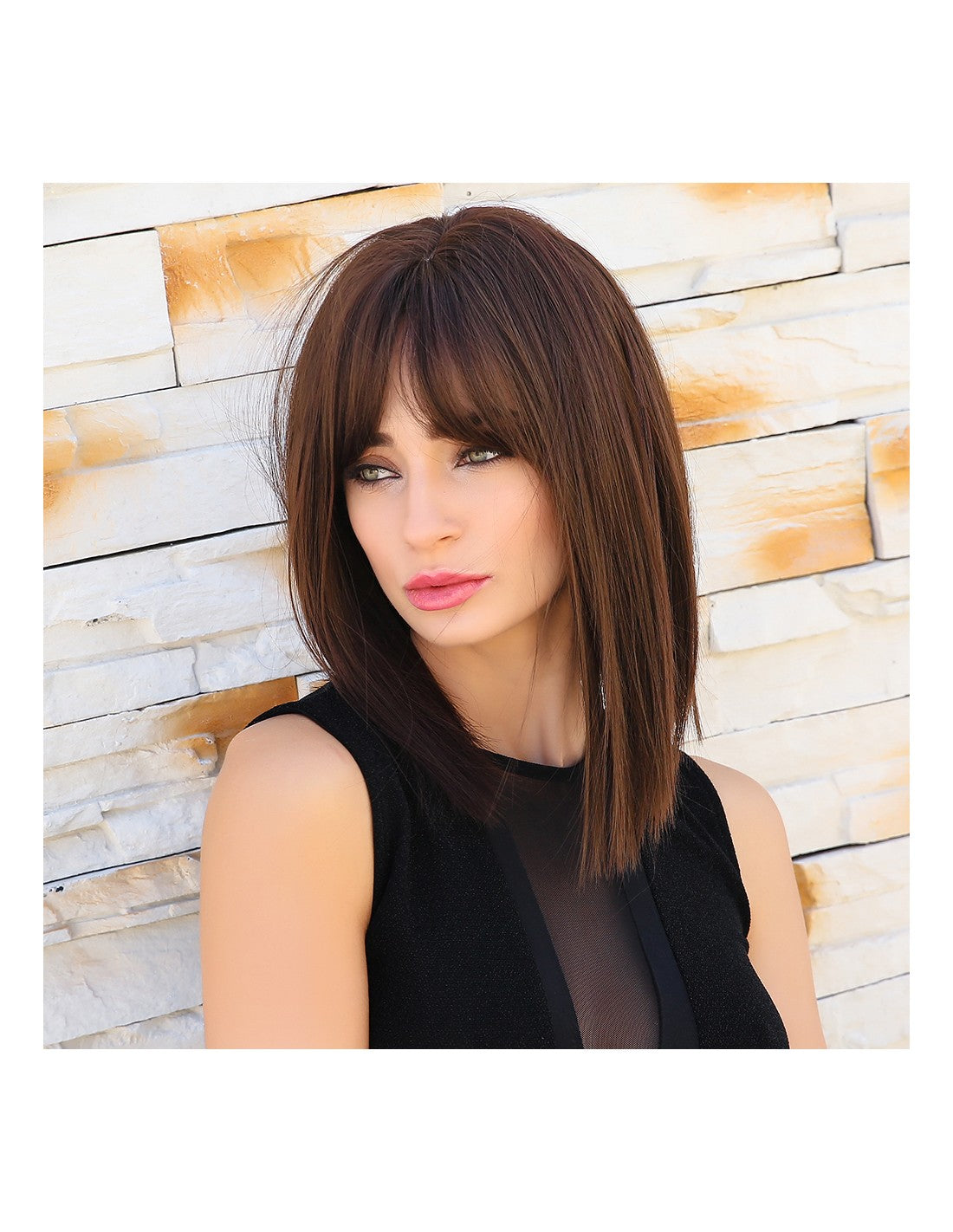 Peruca Par Naturala Fashion KALINA Saten Ciocolatiu