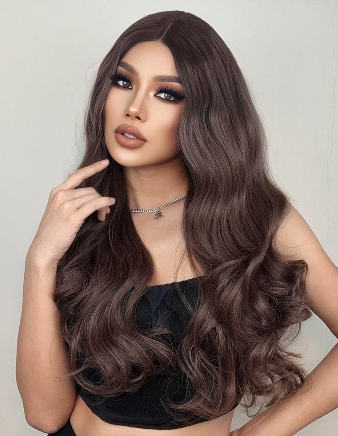 Peruca Par Naturala Fashion ROWENA Saten Ciocolatiu