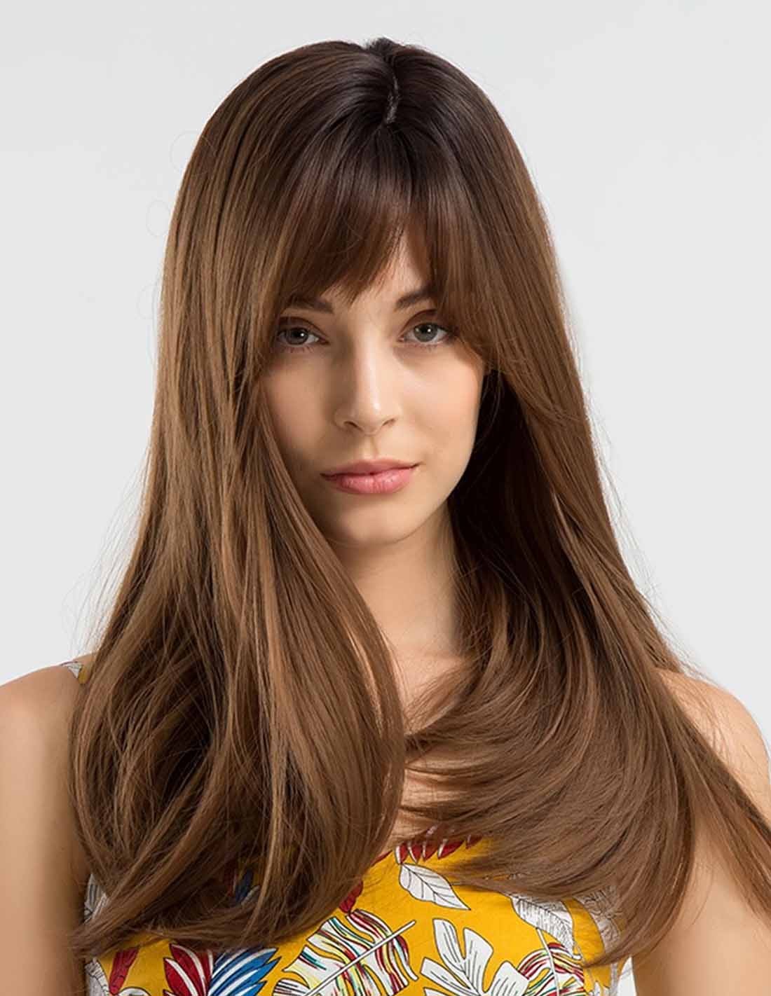Peruca Par Sintetic ABENA Ombre Saten Inchis/Saten Caramel
