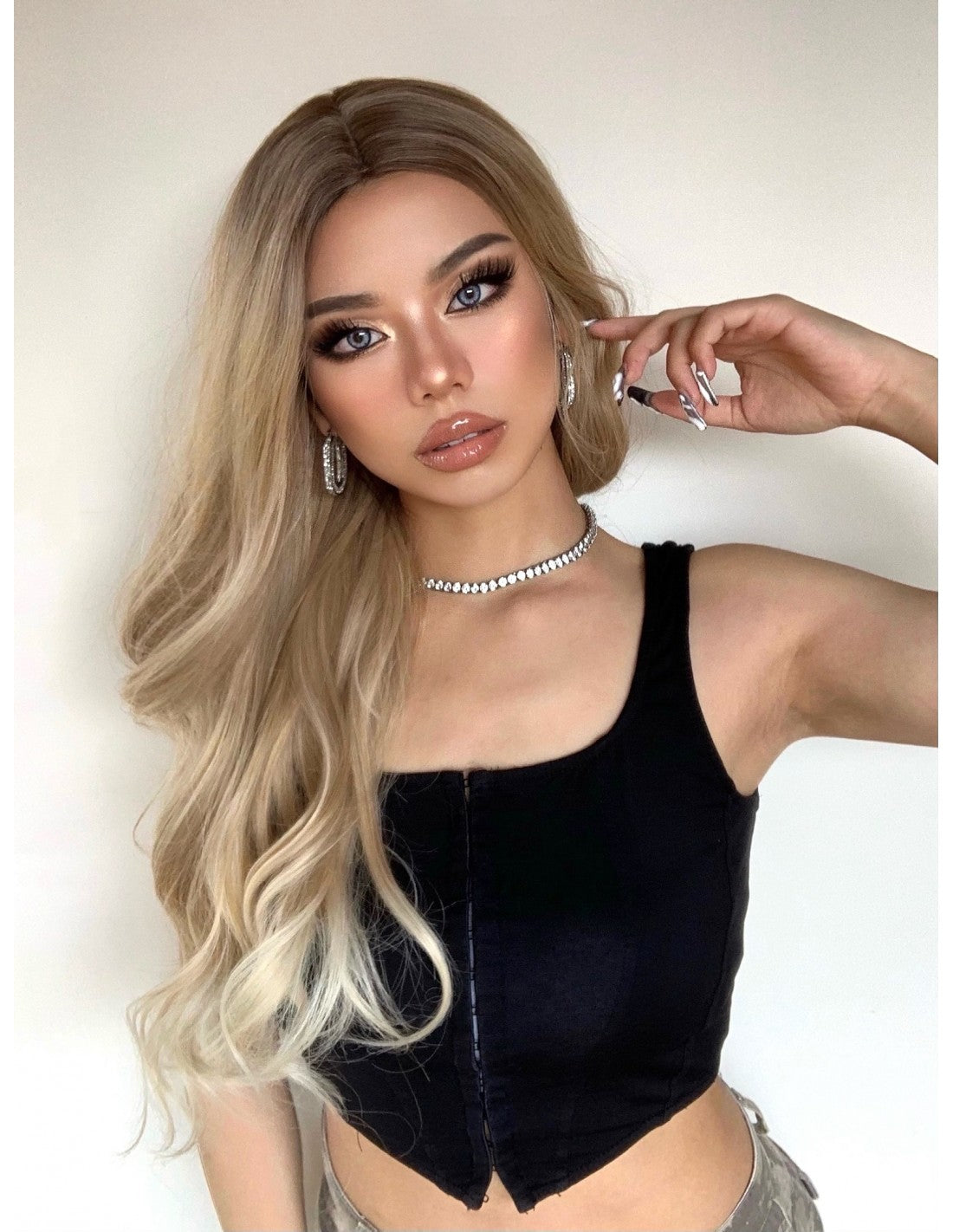 Peruca Par Sintetic EIKO Ombre Saten Mediu/Blond Auriu