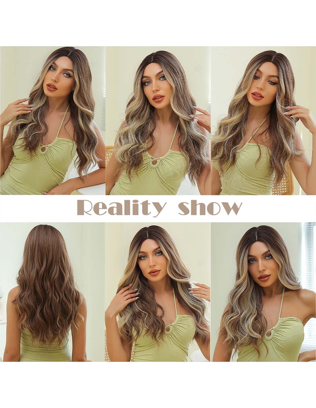 Peruca Look Natural EVA Balayage Saten Mediu/Blond Deschis