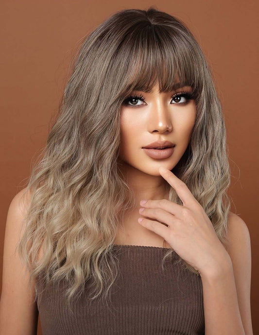 Peruca Par Sintetic MARGO  Gray Balayage